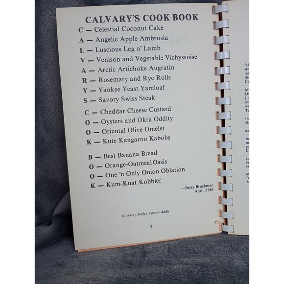 Calvary Baptist Church Cookbook Spartanburg, South Carolina Vintage 1984 Spiral - Picture 4 of 16